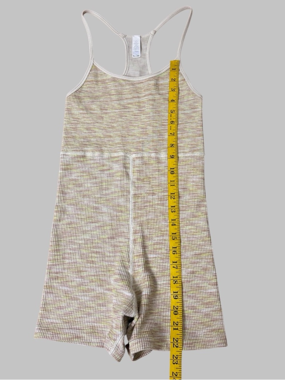 Aerie Offline Off-Duty Pointelle Racerback Ribbed Romper - Picture 6 of 7